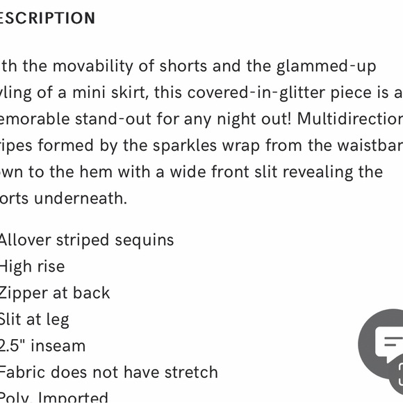 All over Sequin Skort - Picture 5 of 5